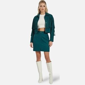 True Vintage 80's COSA NOVA Genuine Suede Leather Skirt